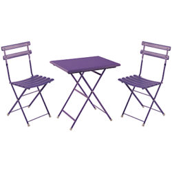 EMU Arc En Ciel Aluminium Bistro Set Lilac